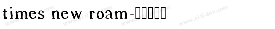 times new roam字体转换